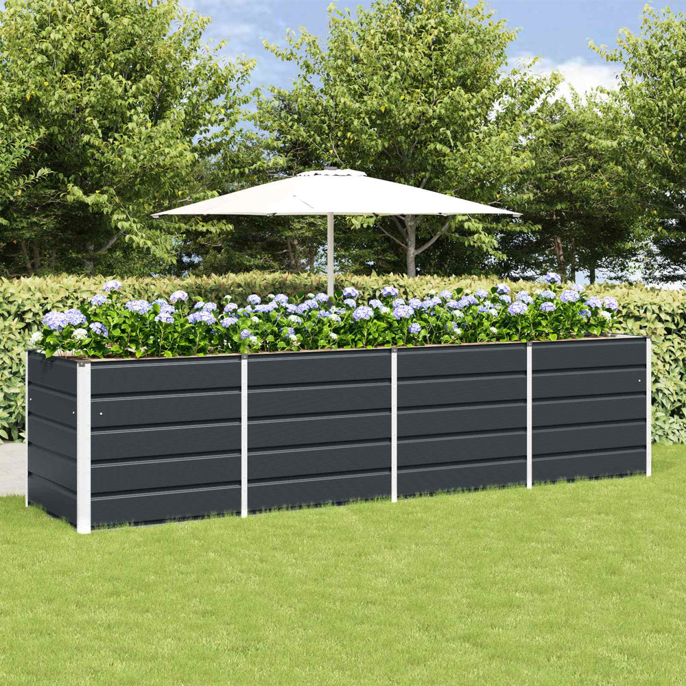 Vidaxl plantenbak antraciet 240 x 80 x 75 cm staal