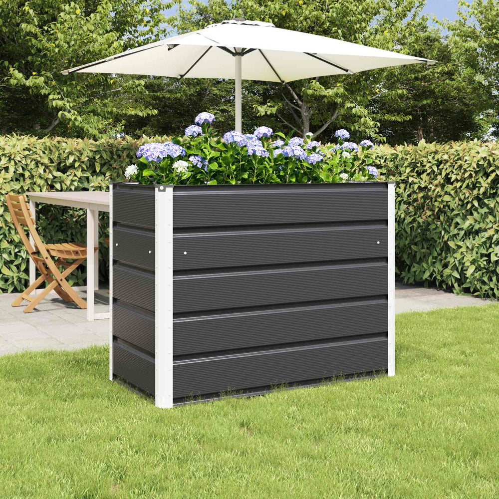 Vidaxl plantenbak antraciet 480 x 50 x 45 cm gegalvaniseerd staal