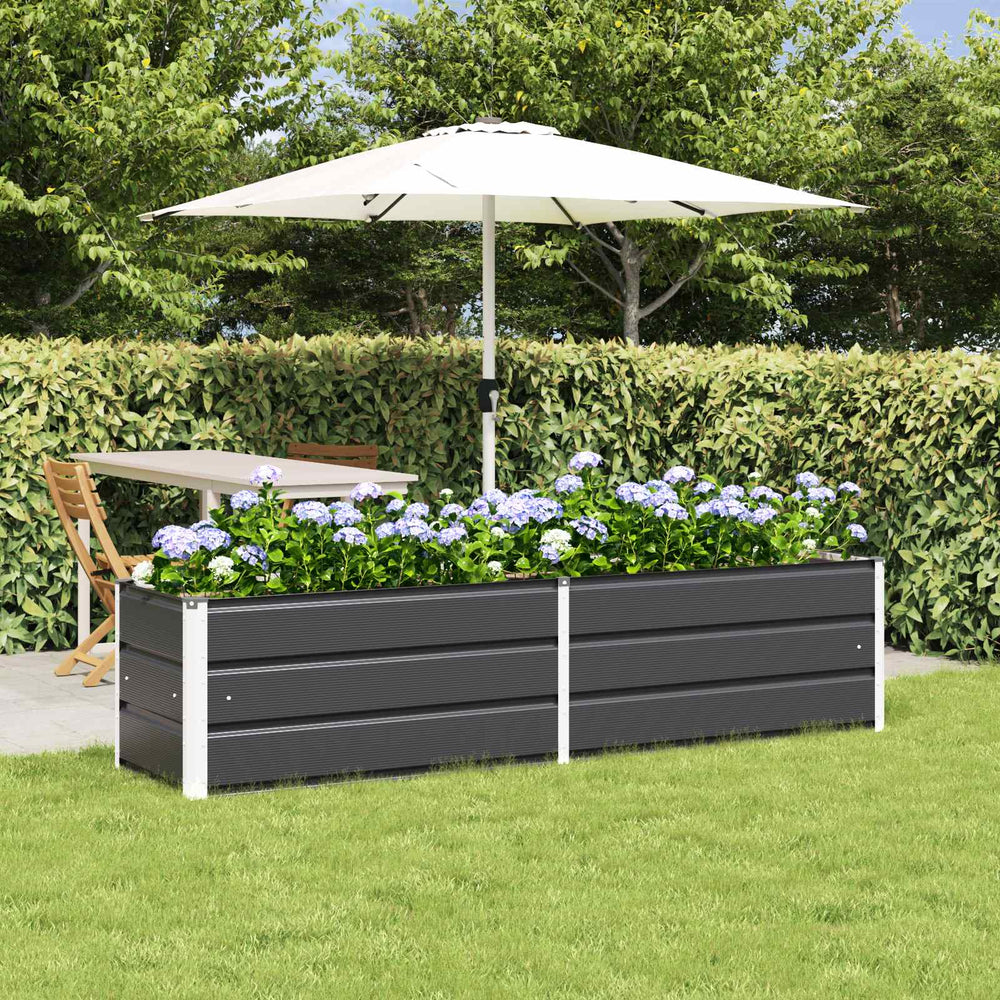 Vidaxl plantenbak antraciet 480 x 50 x 45 cm gegalvaniseerd staal
