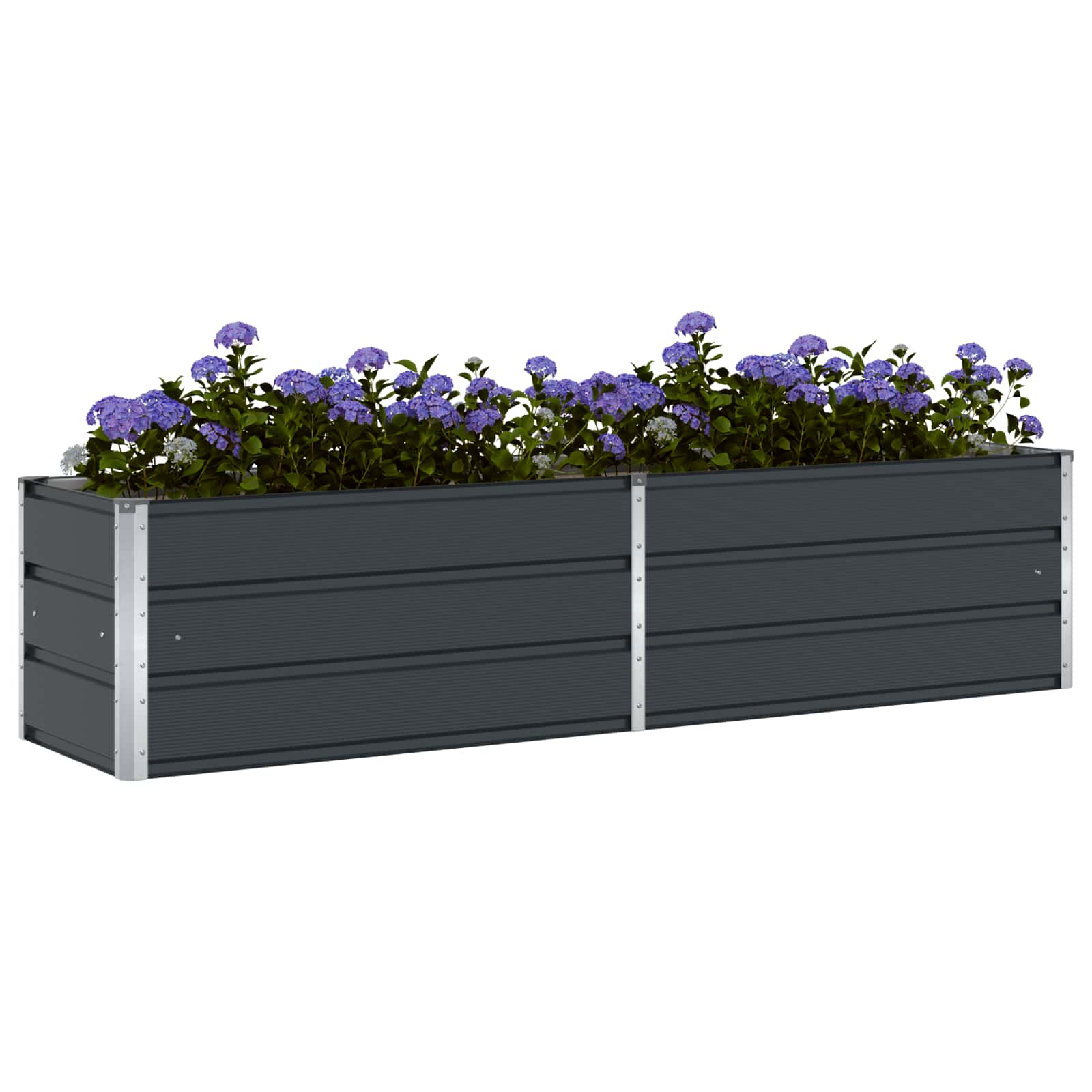 Vidaxl plantenbak antraciet 195 x 50 x 45 cm gegalvaniseerd staal
