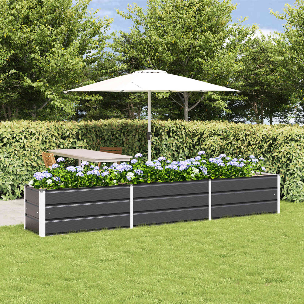 Vidaxl plantenbak antraciet 480 x 50 x 45 cm gegalvaniseerd staal