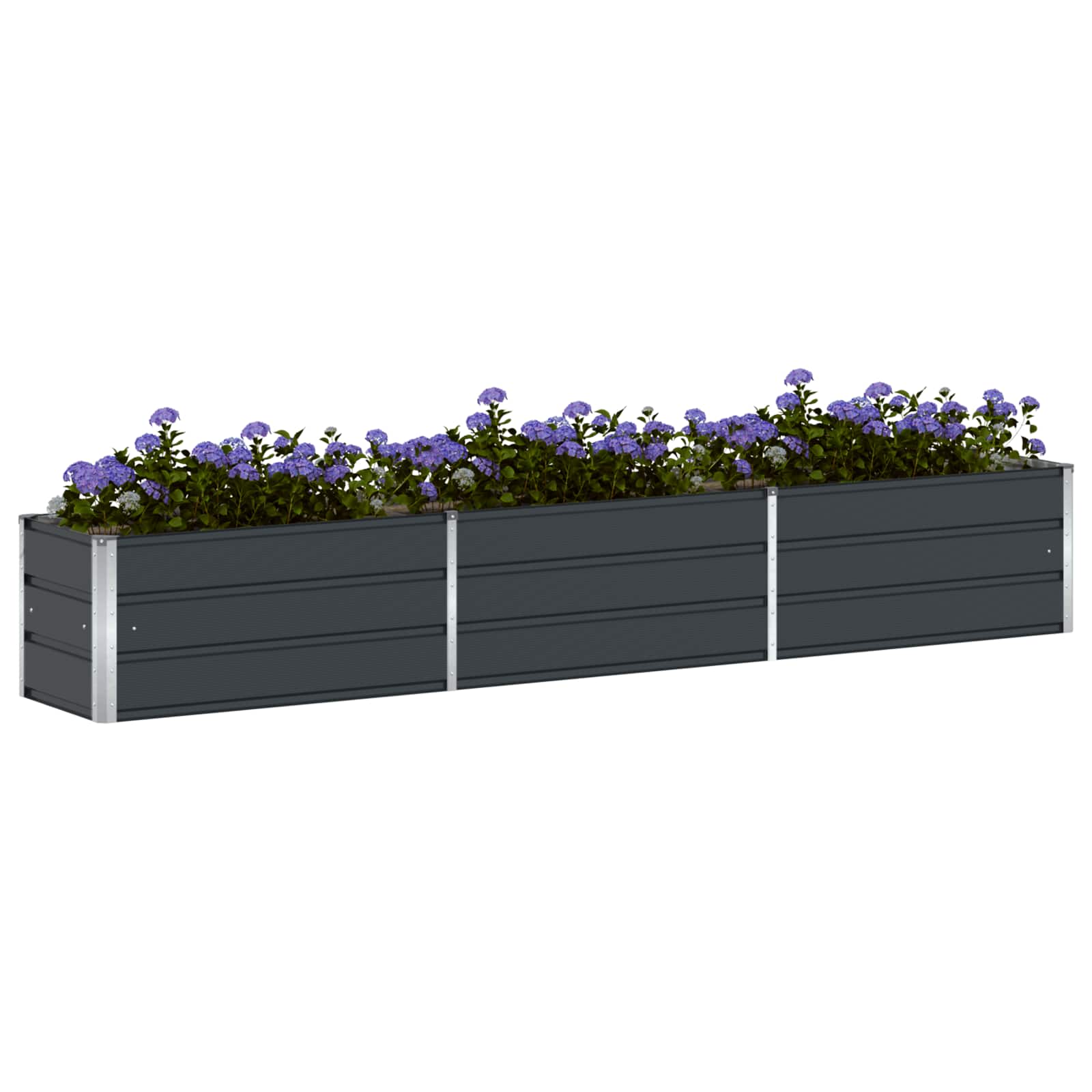 Vidaxl plantenbak antraciet 480 x 50 x 45 cm gegalvaniseerd staal
