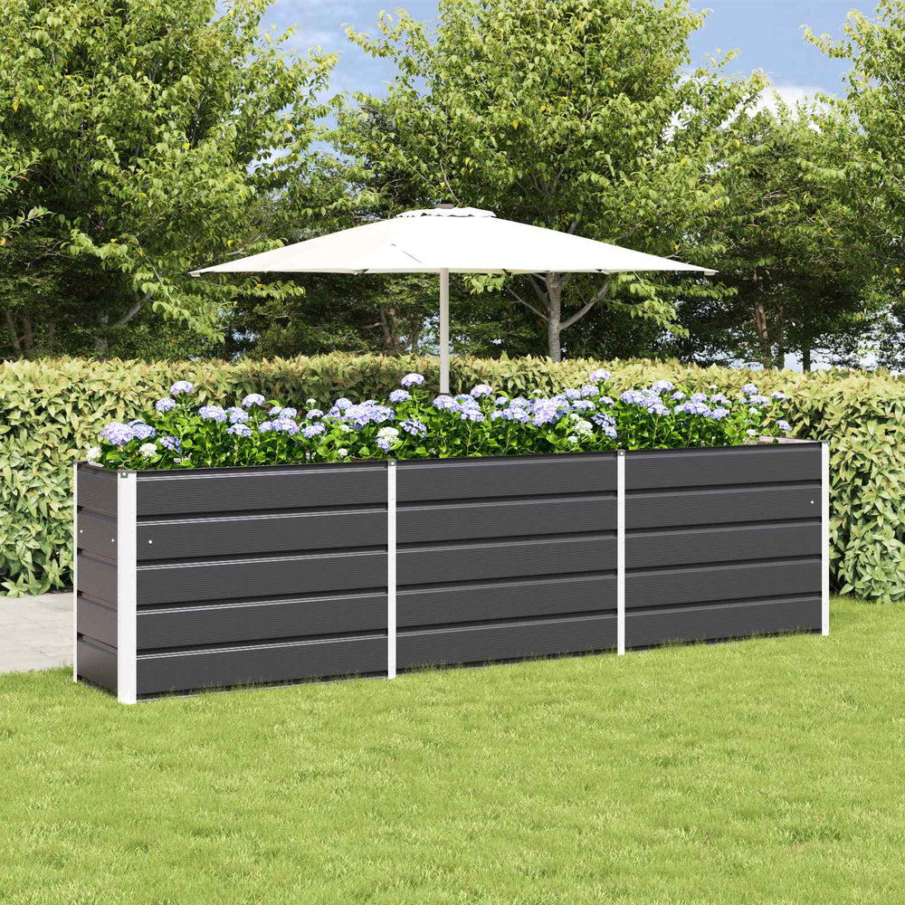 Vidaxl plantenbak antraciet 480 x 50 x 45 cm gegalvaniseerd staal