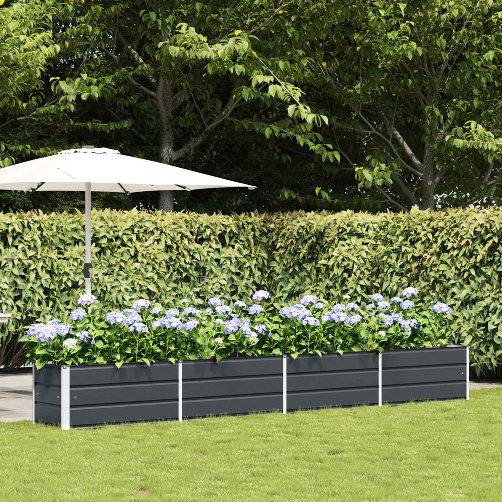 Vidaxl plantenbak antraciet 480 x 50 x 45 cm gegalvaniseerd staal