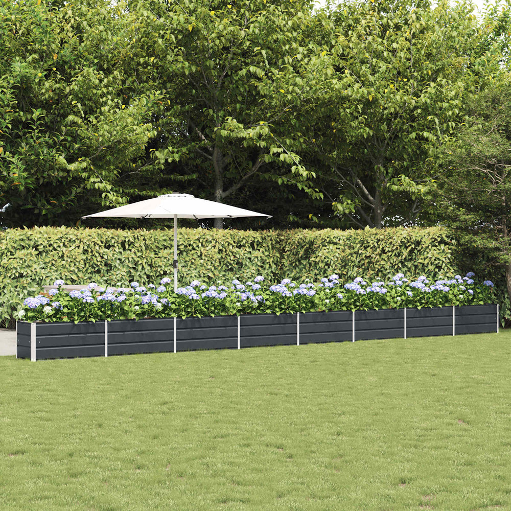 Vidaxl plantenbak antraciet 480 x 50 x 45 cm gegalvaniseerd staal