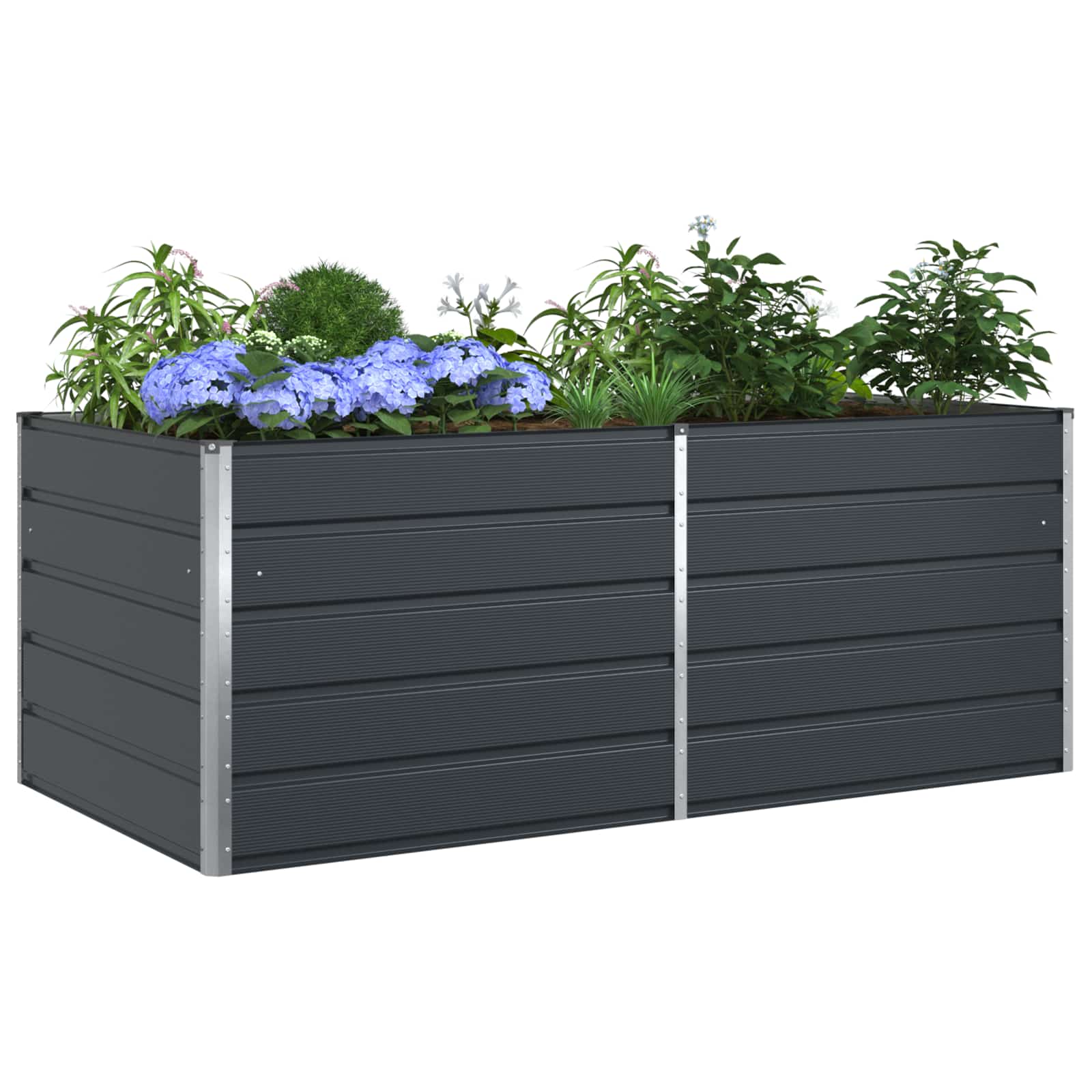 Vidaxl plantenbak antraciet 195 x 100 x 45 cm gegalvaniseerd staal