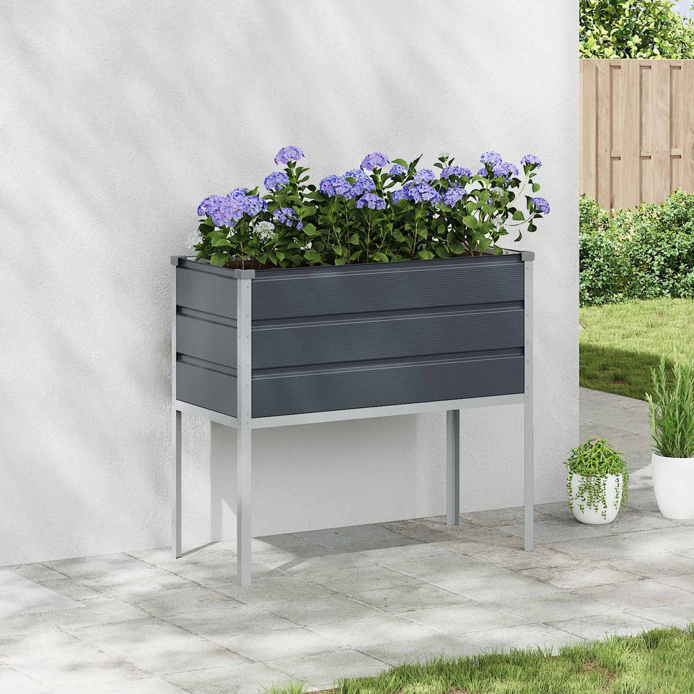 Vidaxl plantenbak antraciet 100 x 45 x 90 cm gegalvaniseerd staal