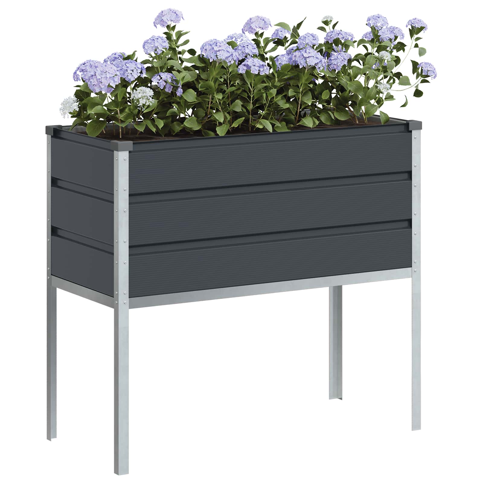 Vidaxl plantenbak antraciet 100 x 45 x 90 cm gegalvaniseerd staal