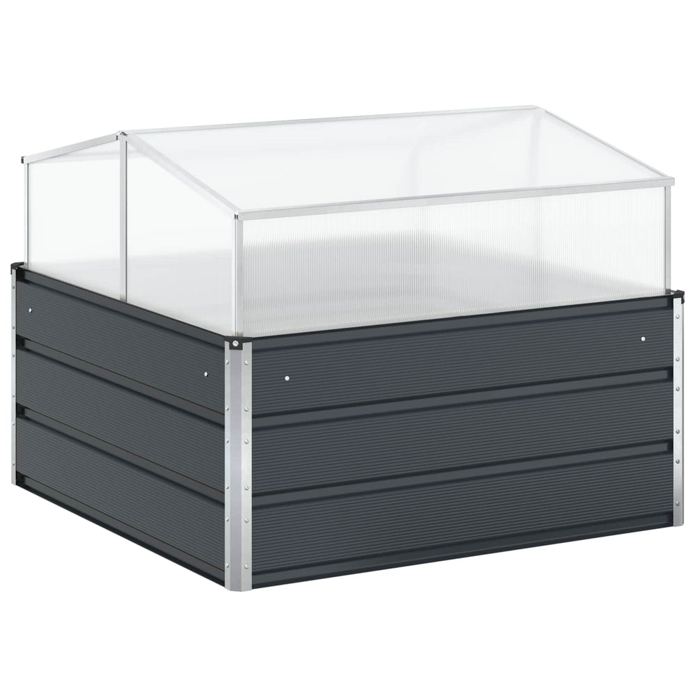 Vidaxl plantenbak antraciet 100 x 100 x 77 cm gegalvaniseerd staal