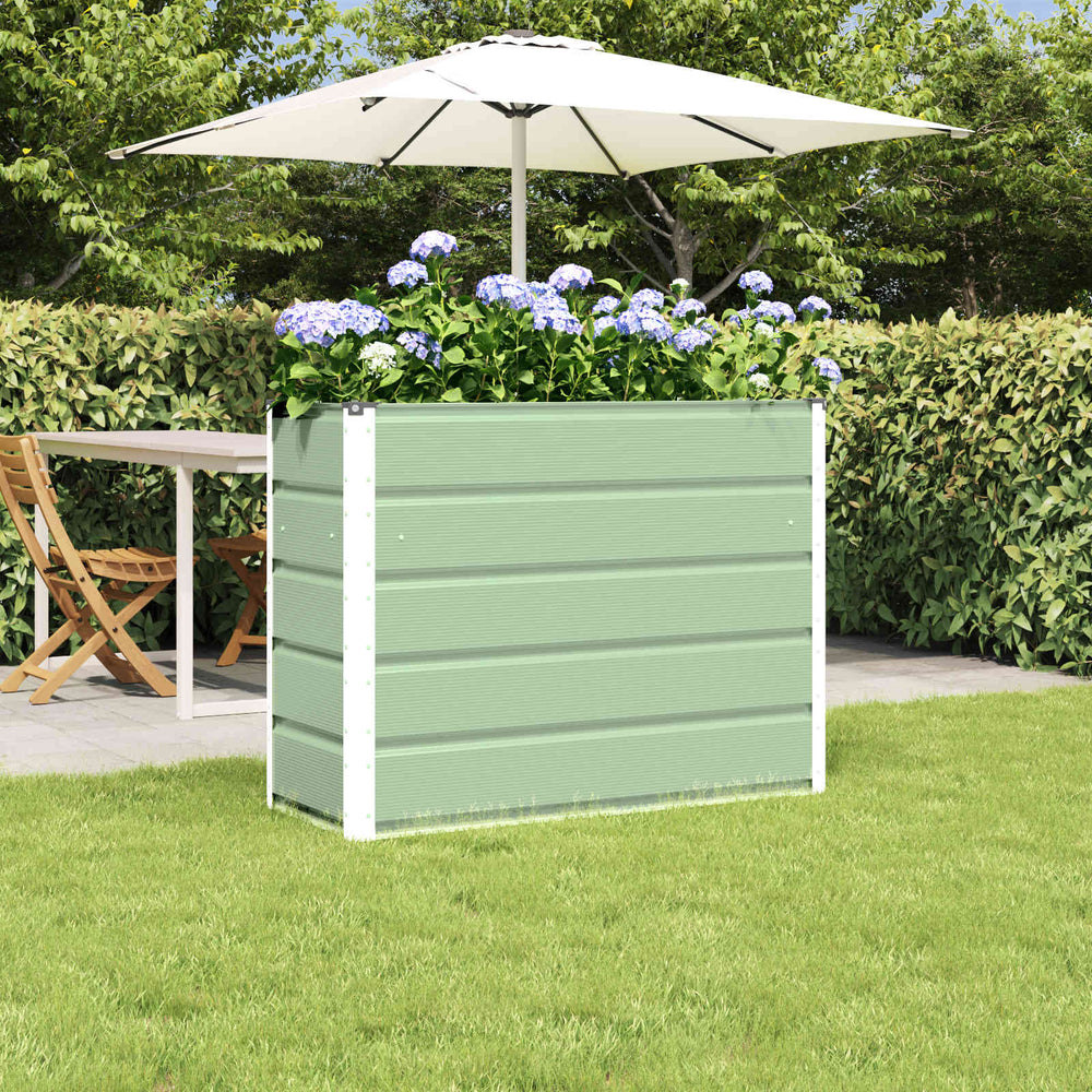 Vidaxl plantenbak groen 100 x 40 x 75 cm staal