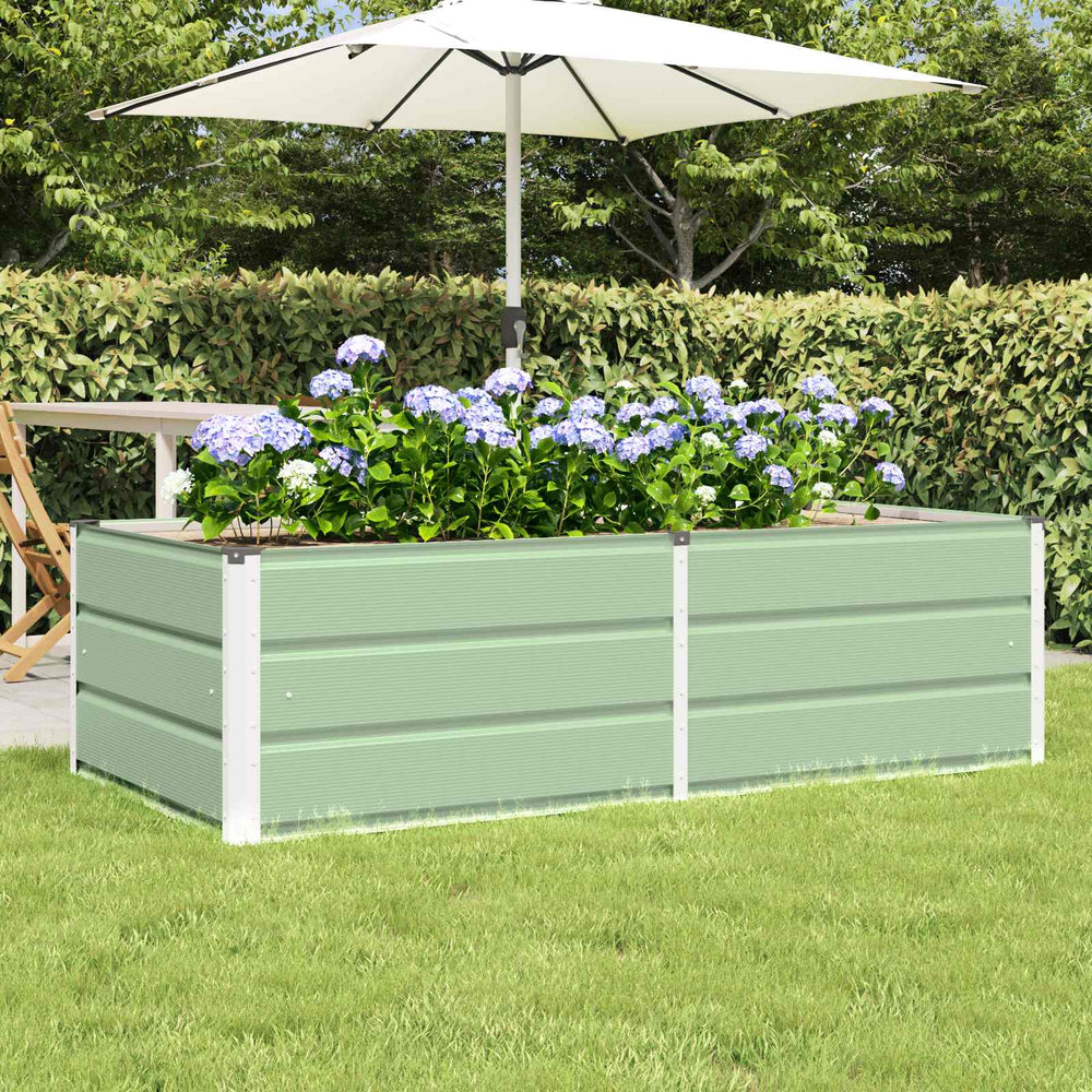 Vidaxl plantenbak groen 160 x 80 x 45 cm staal