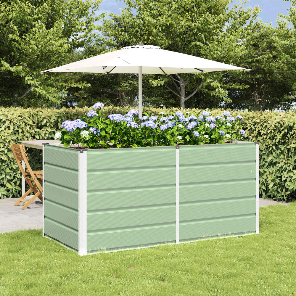 Vidaxl plantenbak groen 160 x 80 x 75 cm staal