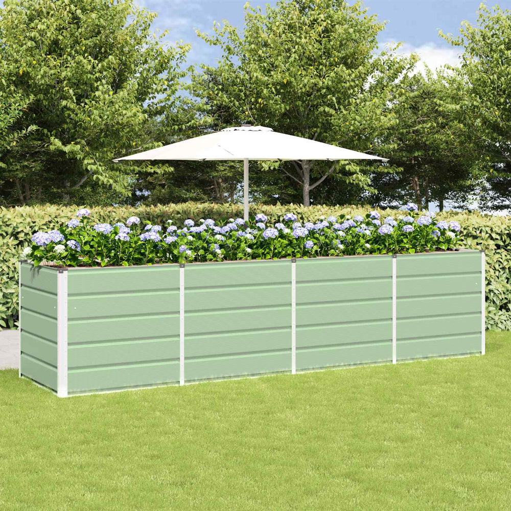 Vidaxl plantenbak groen 240 x 80 x 75 cm staal