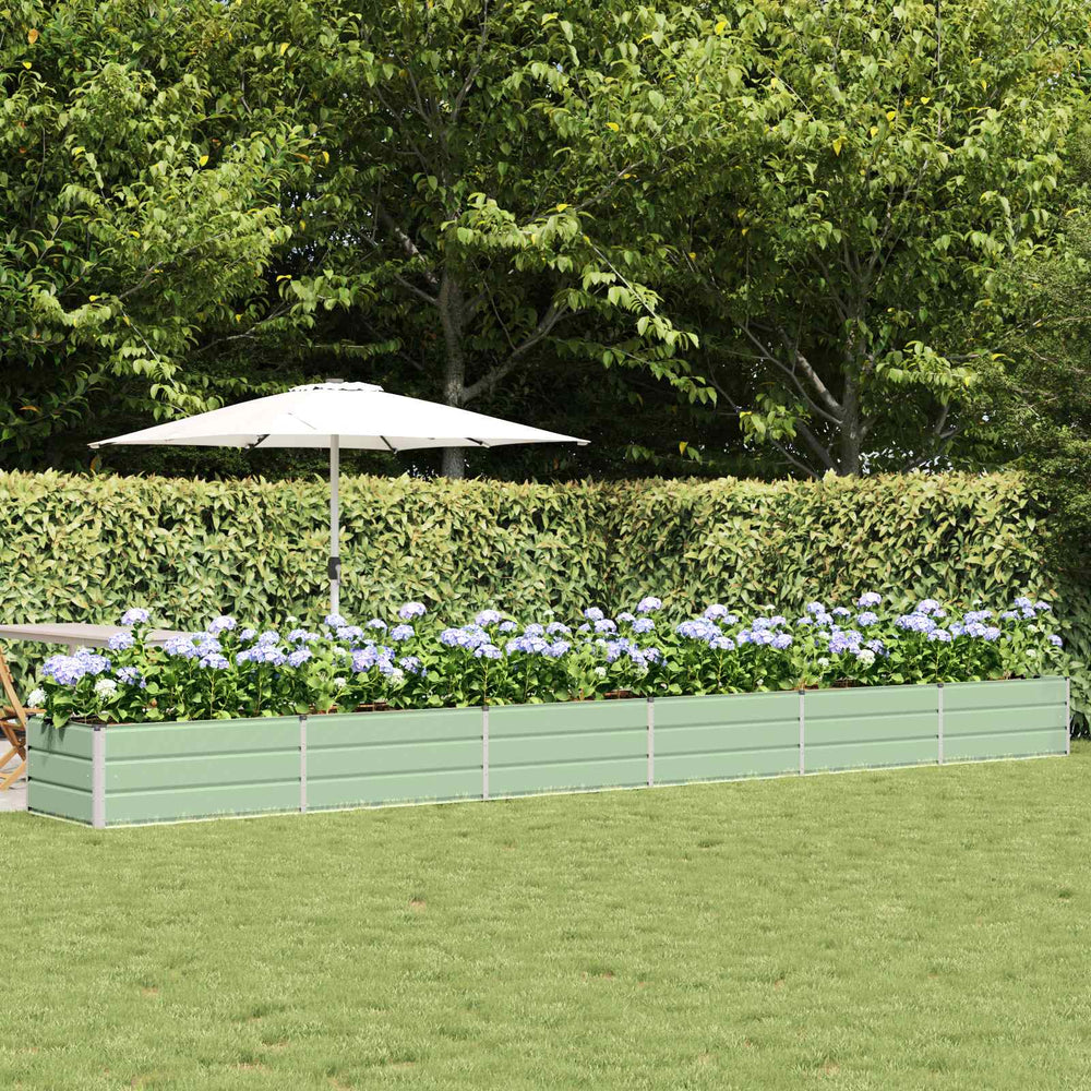 Vidaxl plantenbak groen 600 x 80 x 45 cm staal