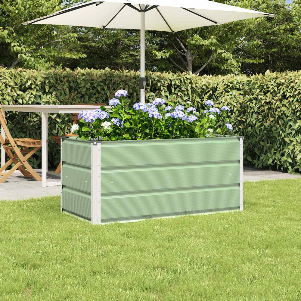 Vidaxl plantenbak pastelgroen 100 x 50 x 45 cm gegalvaniseerd staal