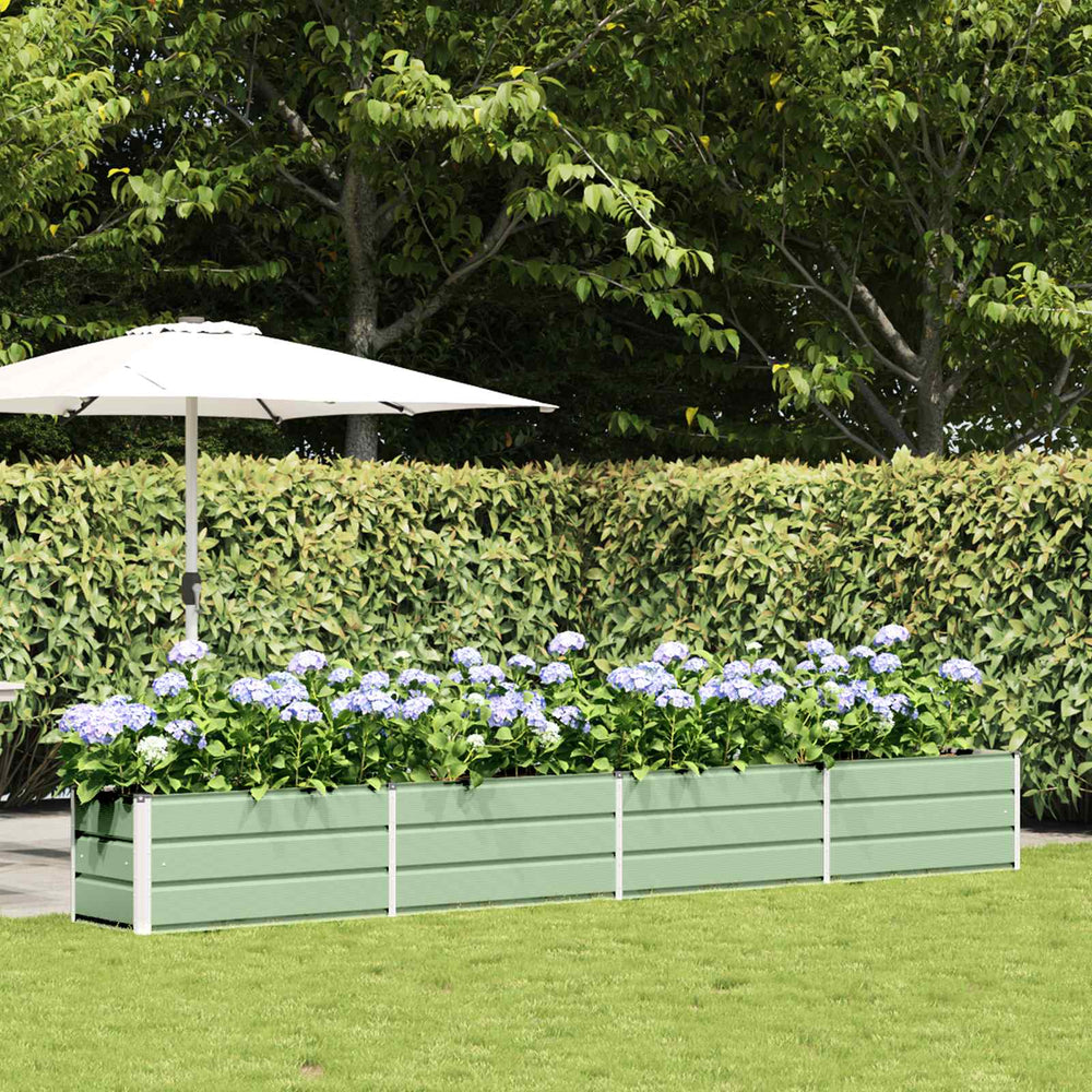 Vidaxl plantenbak pastelgroen 480 x 50 x 45 cm gegalvaniseerd staal