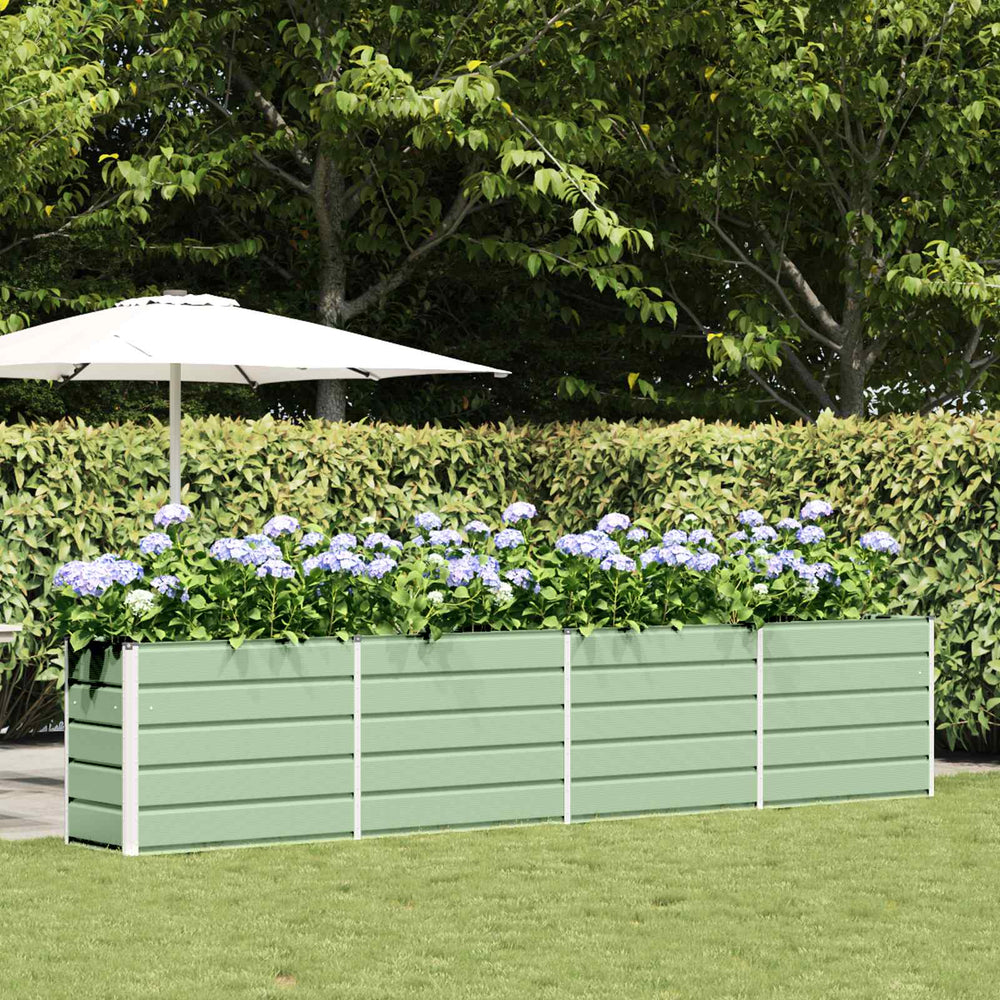Vidaxl plantenbak pastelgroen 480 x 50 x 45 cm gegalvaniseerd staal