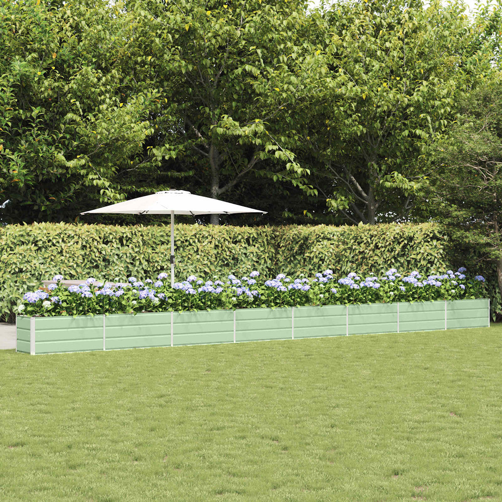 Vidaxl plantenbak pastelgroen 480 x 50 x 45 cm gegalvaniseerd staal
