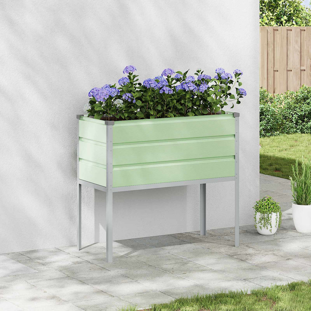Vidaxl plantenbak pastelgroen 100 x 45 x 90 cm gegalvaniseerd staal