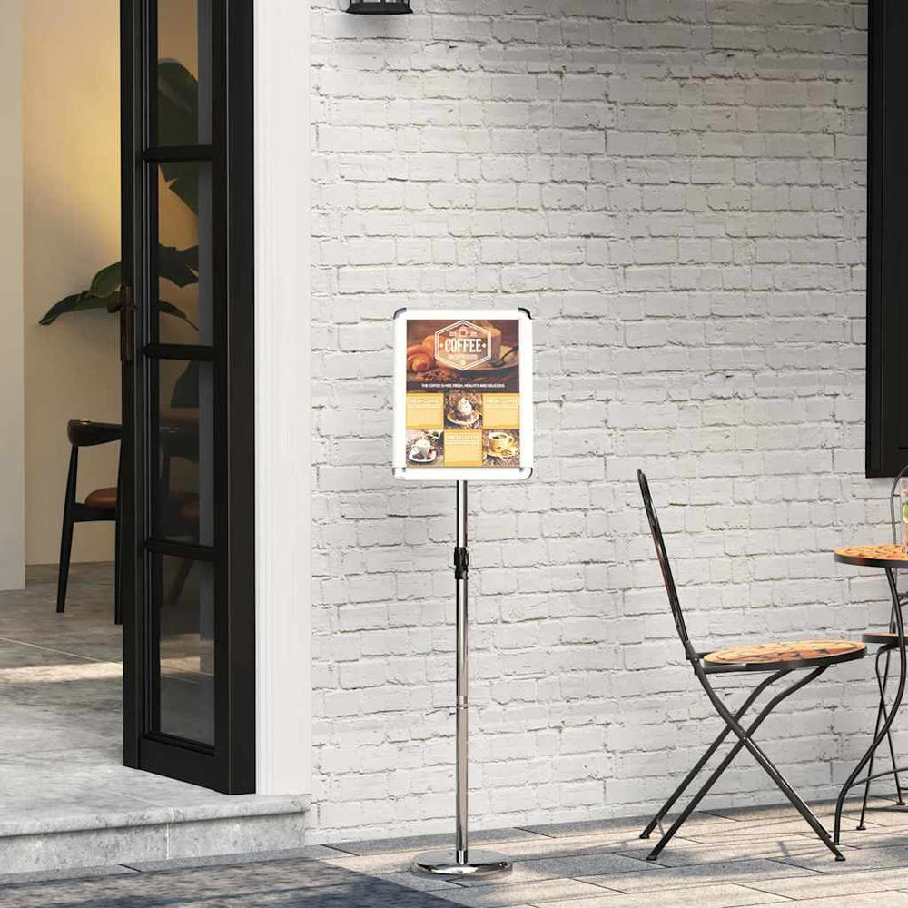 Vidaxl beurs displays zilver 25 x 25 x 125 cm aluminium