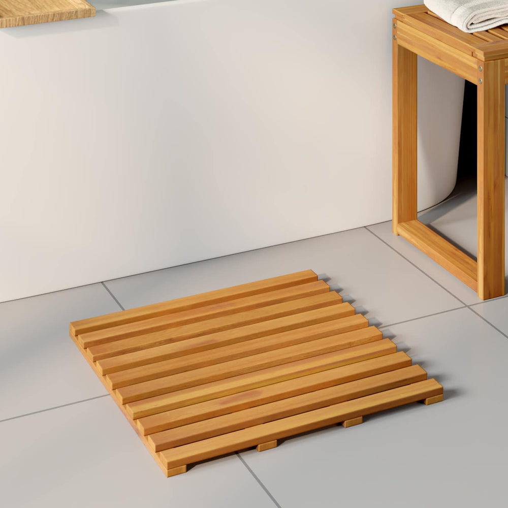 Vidaxl badmat effen bruin 100 x 53 cm hout