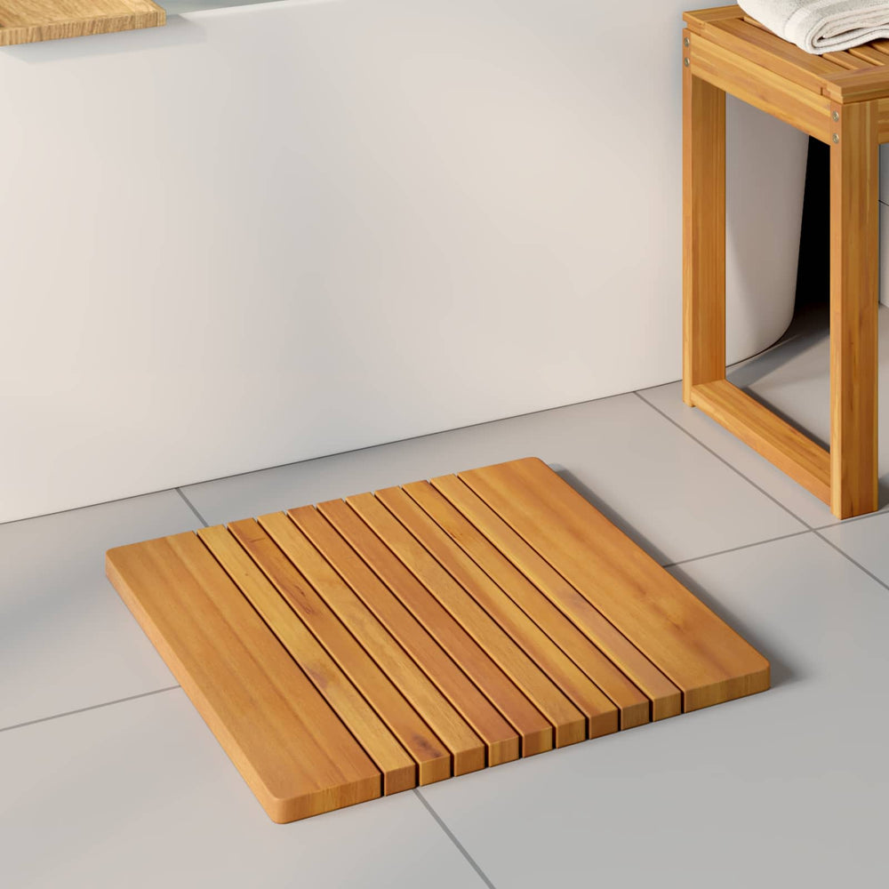 Vidaxl badmat effen bruin 59 x 40 cm hout