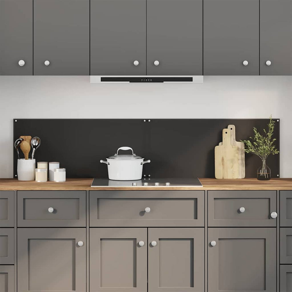 Vidaxl keuken spatscherm 2 pcs zwart 90 x 40 cm gehard glas