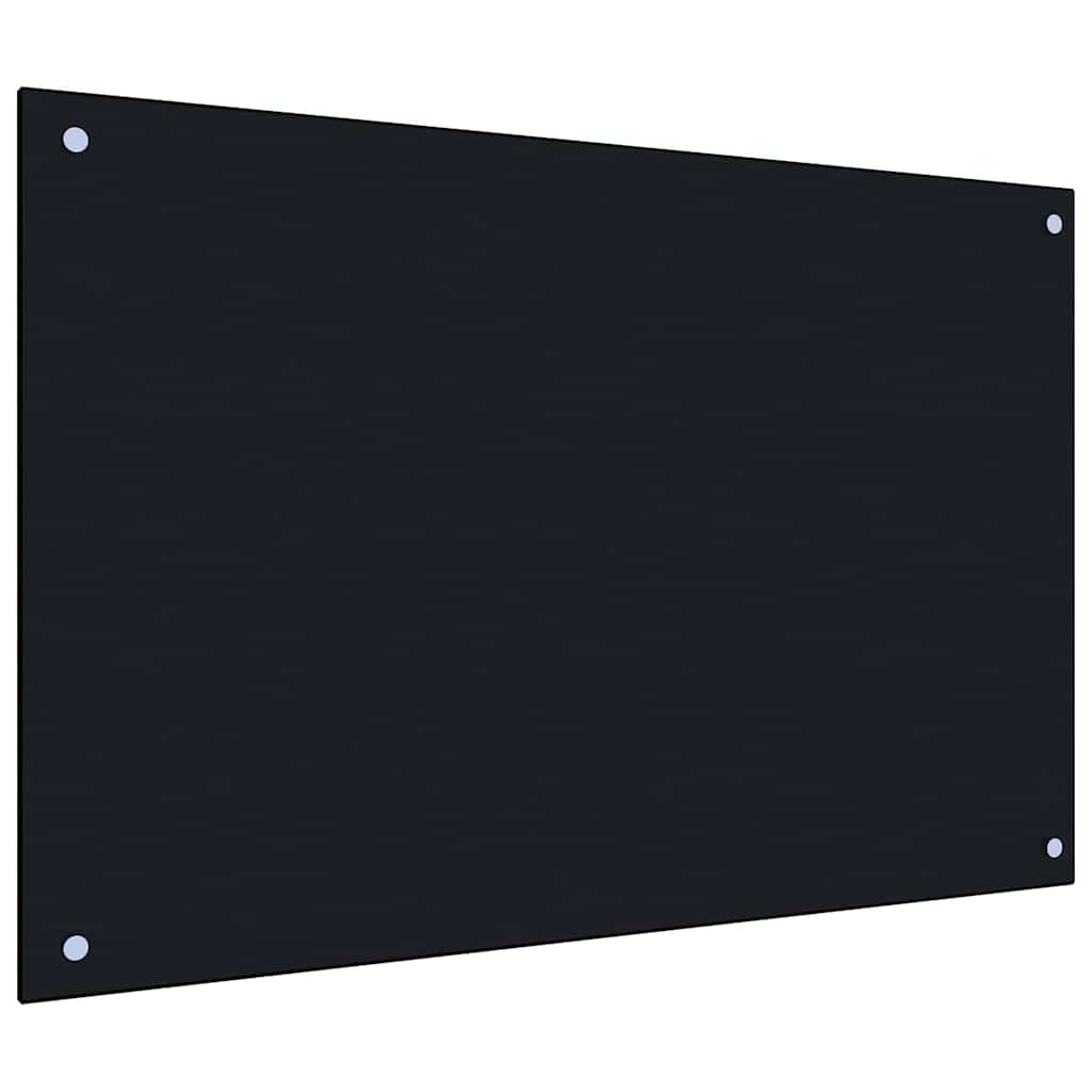Vidaxl keuken spatscherm 2 pcs zwart 90 x 60 cm gehard glas