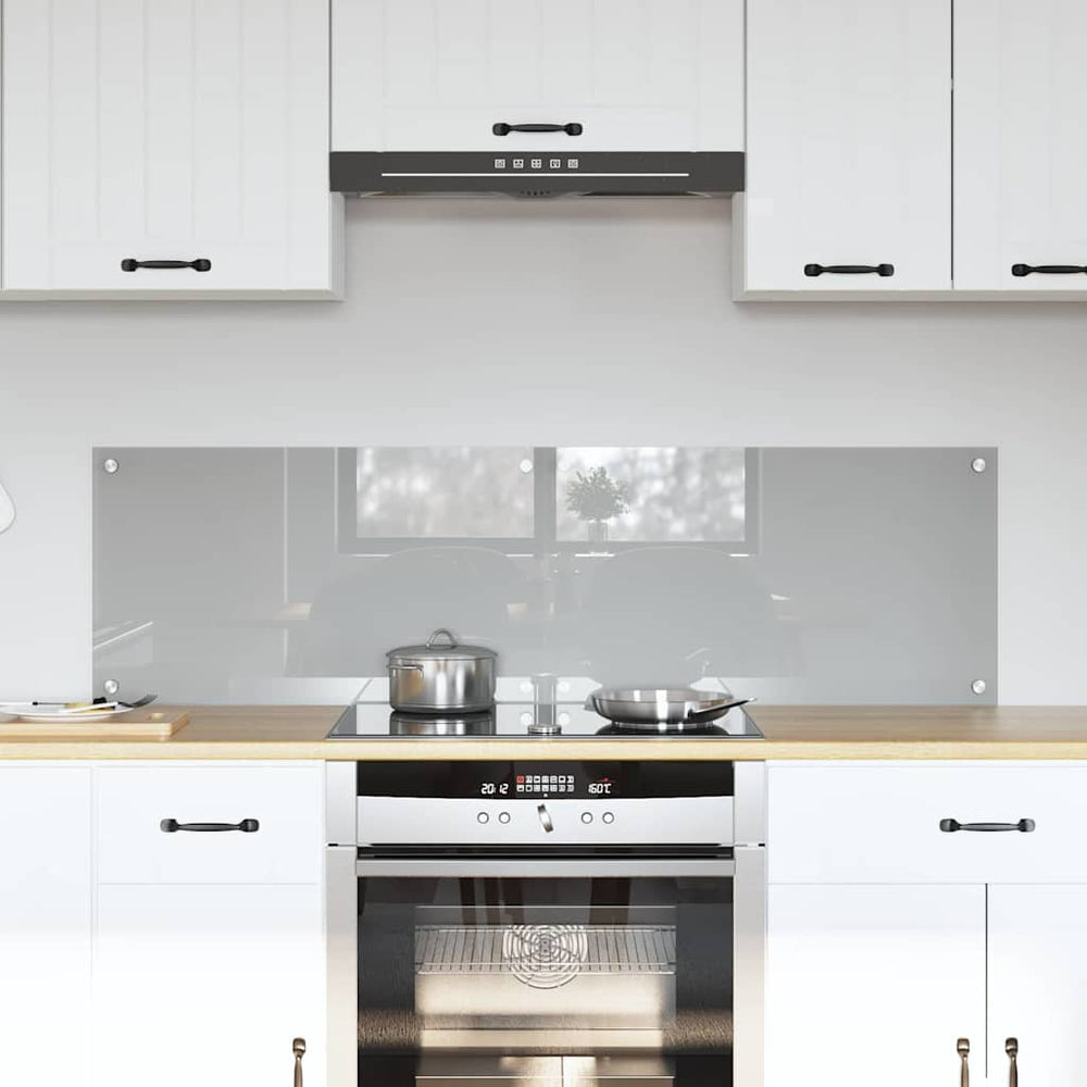 Vidaxl keuken spatscherm 2 pcs lichtgrijs 70 x 40 cm gehard glas