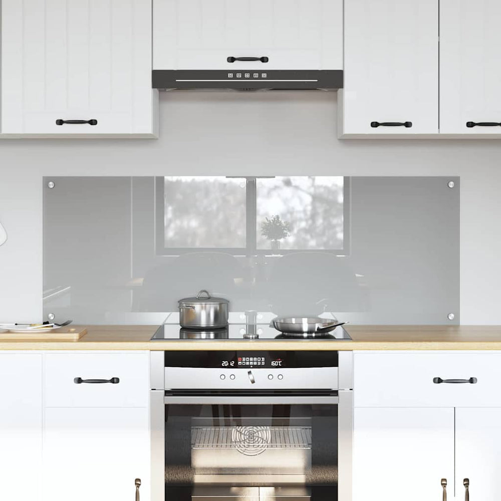 Vidaxl keuken spatscherm 2 pcs lichtgrijs 70 x 50 cm gehard glas