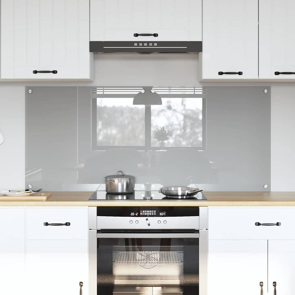 Vidaxl keuken spatscherm 2 pcs lichtgrijs 70 x 60 cm gehard glas