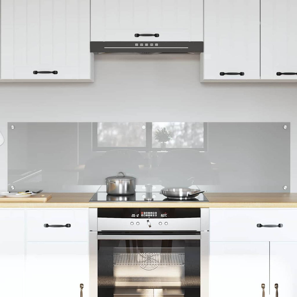 Vidaxl keuken spatscherm 2 pcs lichtgrijs 80 x 40 cm gehard glas