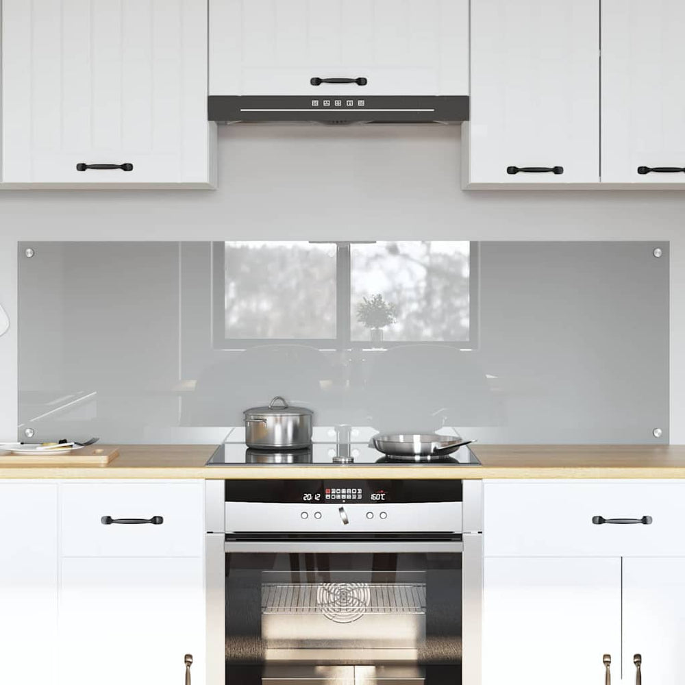 Vidaxl keuken spatscherm 2 pcs lichtgrijs 80 x 50 cm gehard glas