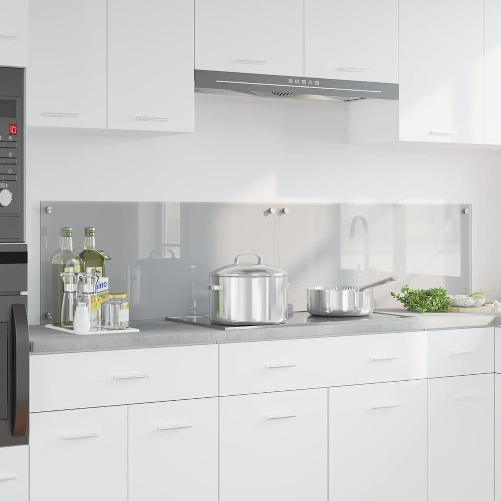 Vidaxl keuken spatscherm 2 pcs lichtgrijs 90 x 40 cm gehard glas