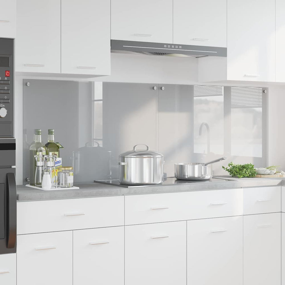 Vidaxl keuken spatscherm 2 pcs lichtgrijs 90 x 60 cm gehard glas