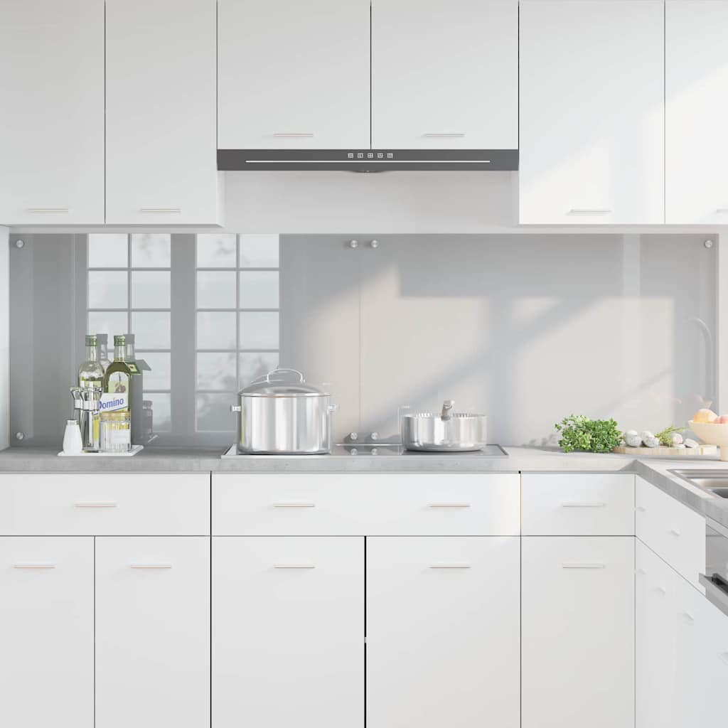 Vidaxl keuken spatscherm 2 pcs lichtgrijs 100 x 60 cm gehard glas