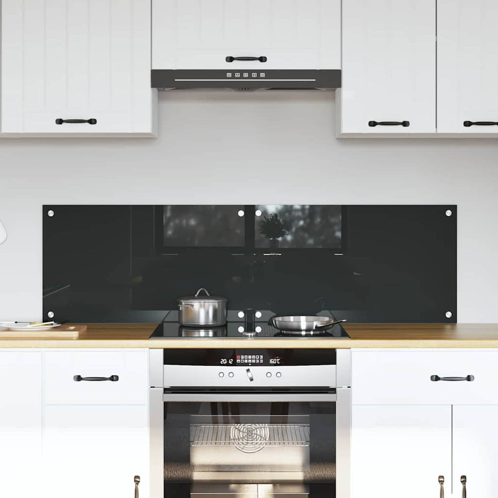 Vidaxl keuken spatscherm 2 pcs donkergrijs 70 x 40 cm gehard glas