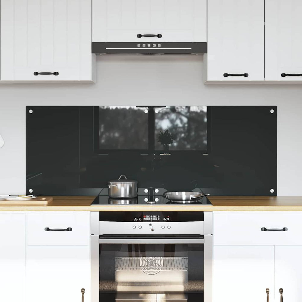 Vidaxl keuken spatscherm 2 pcs donkergrijs 70 x 50 cm gehard glas