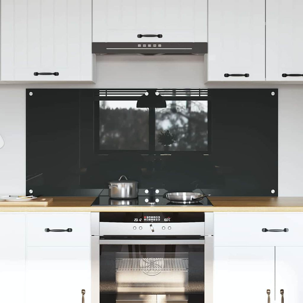 Vidaxl keuken spatscherm 2 pcs donkergrijs 70 x 60 cm gehard glas