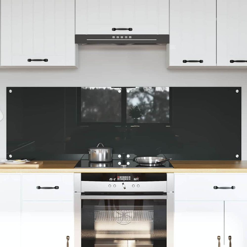 Vidaxl keuken spatscherm 2 pcs donkergrijs 80 x 50 cm gehard glas