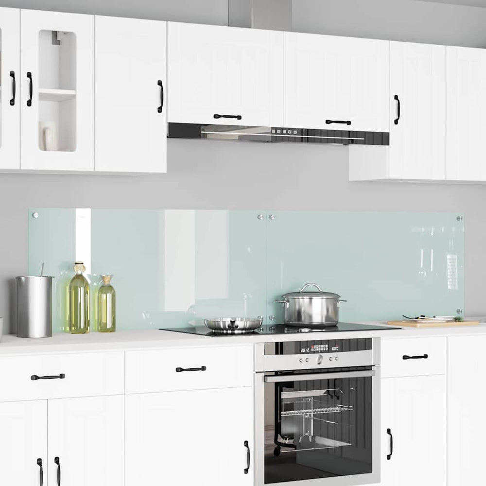 Vidaxl keuken spatscherm 2 pcs wit 110 x 50 cm gehard glas
