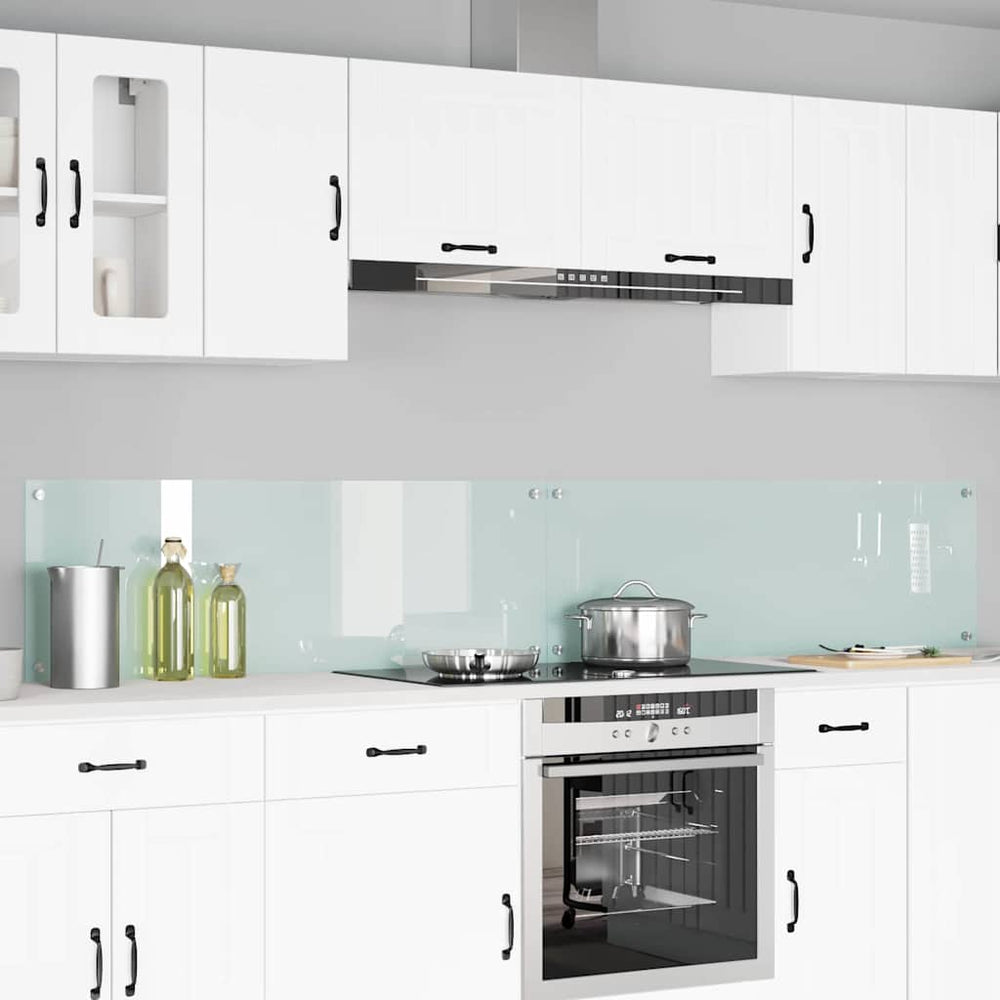 Vidaxl keuken spatscherm 2 pcs wit 120 x 40 cm gehard glas