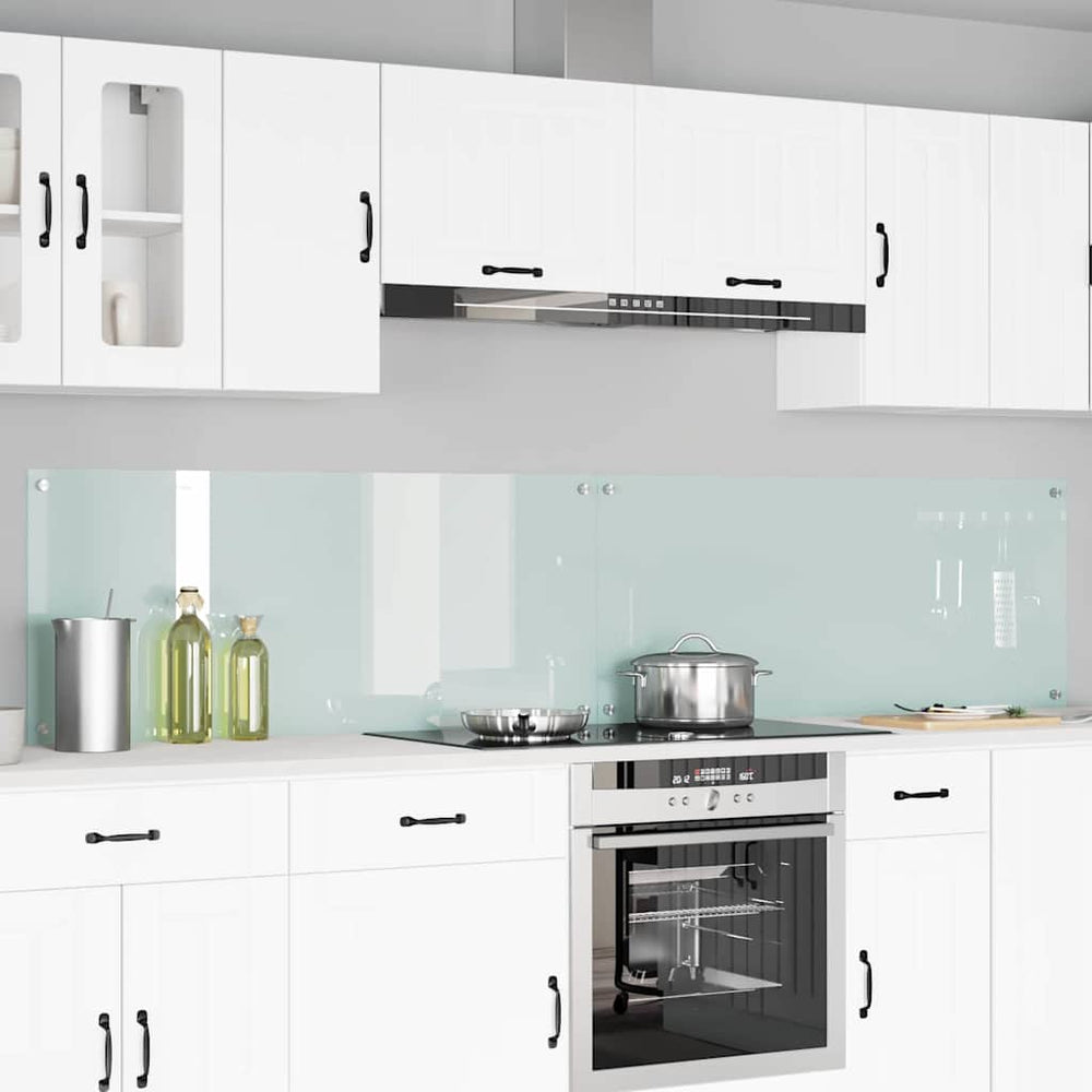 Vidaxl keuken spatscherm 2 pcs wit 120 x 50 cm gehard glas