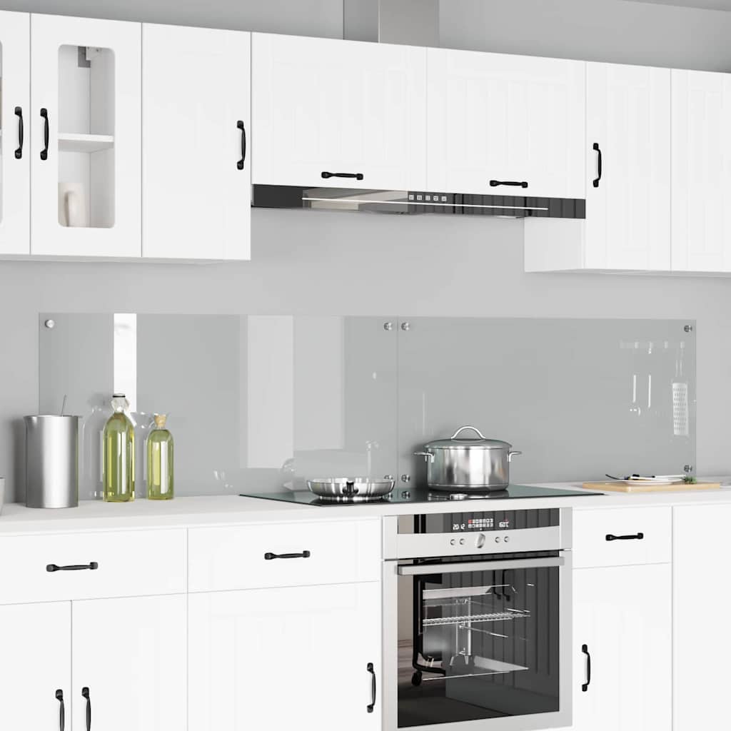Vidaxl keuken spatscherm 2 pcs doorzichtig 110 x 50 cm gehard glas