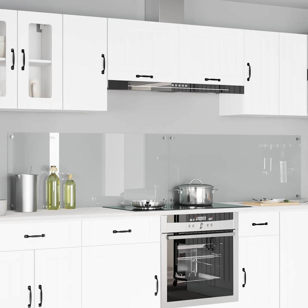 Vidaxl keuken spatscherm 2 pcs doorzichtig 120 x 50 cm gehard glas