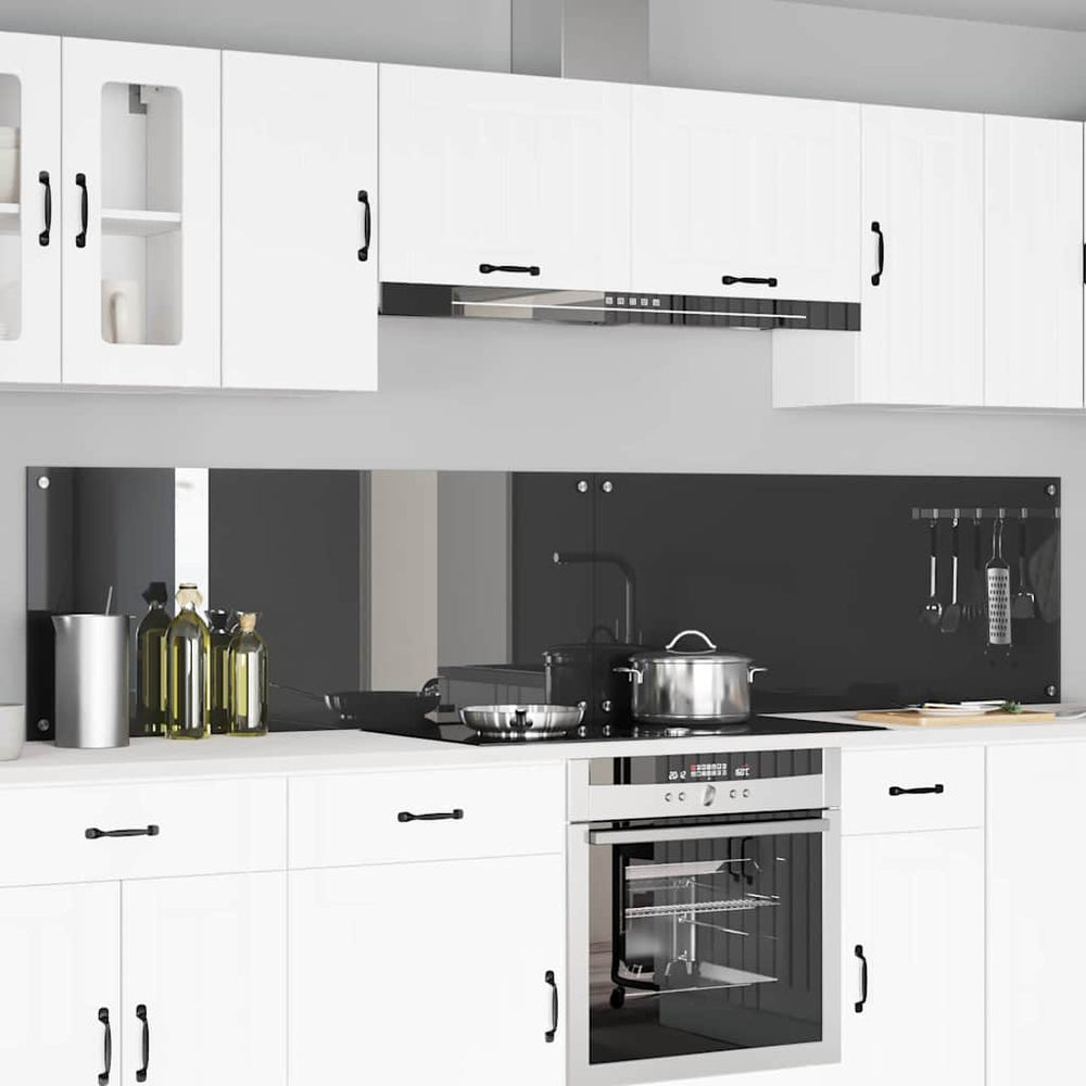 Vidaxl keuken spatscherm 2 pcs donkergrijs 120 x 50 cm gehard glas