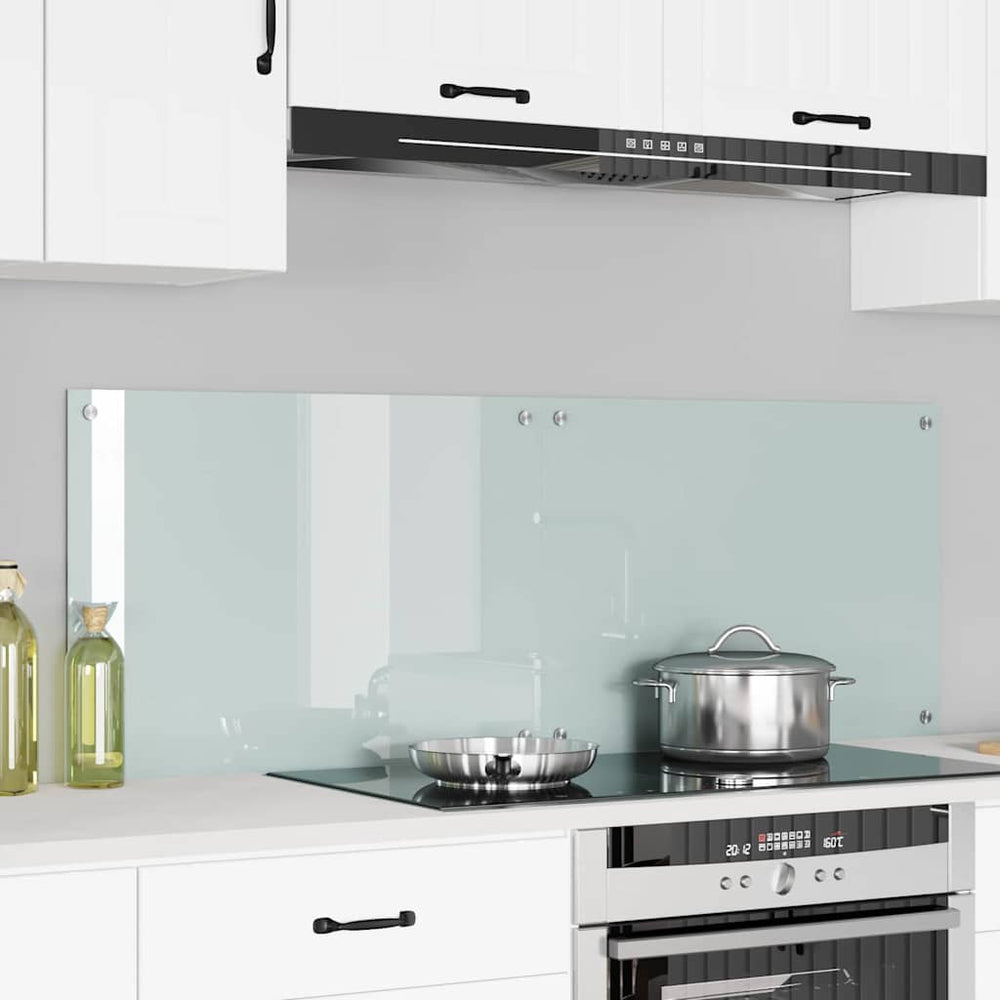 Vidaxl keuken achterwand 2 pcs wit 70 x 50 cm gehard glas