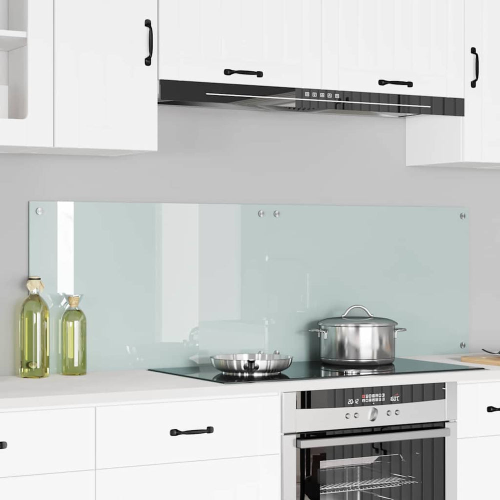 Vidaxl keuken achterwand 2 pcs wit 80 x 50 cm gehard glas