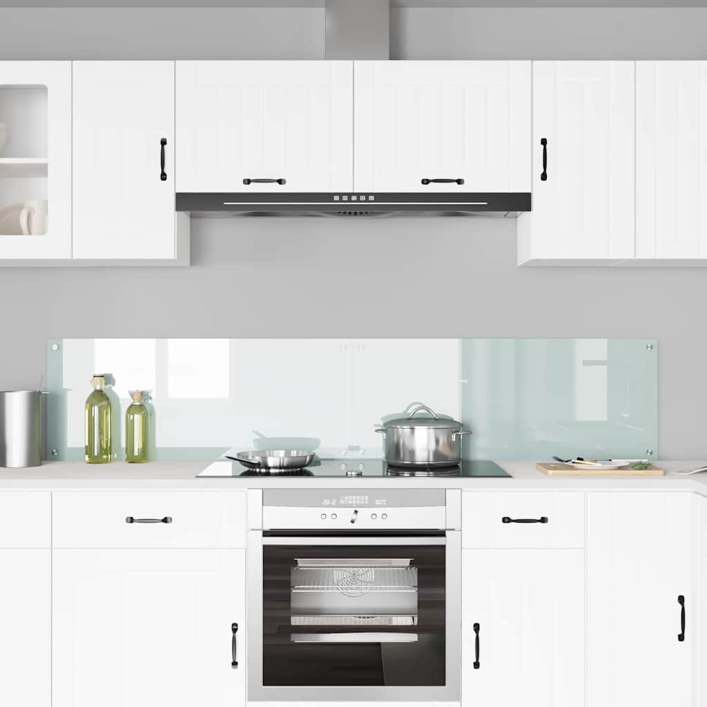 Vidaxl keuken achterwand 2 pcs wit 100 x 40 cm gehard glas
