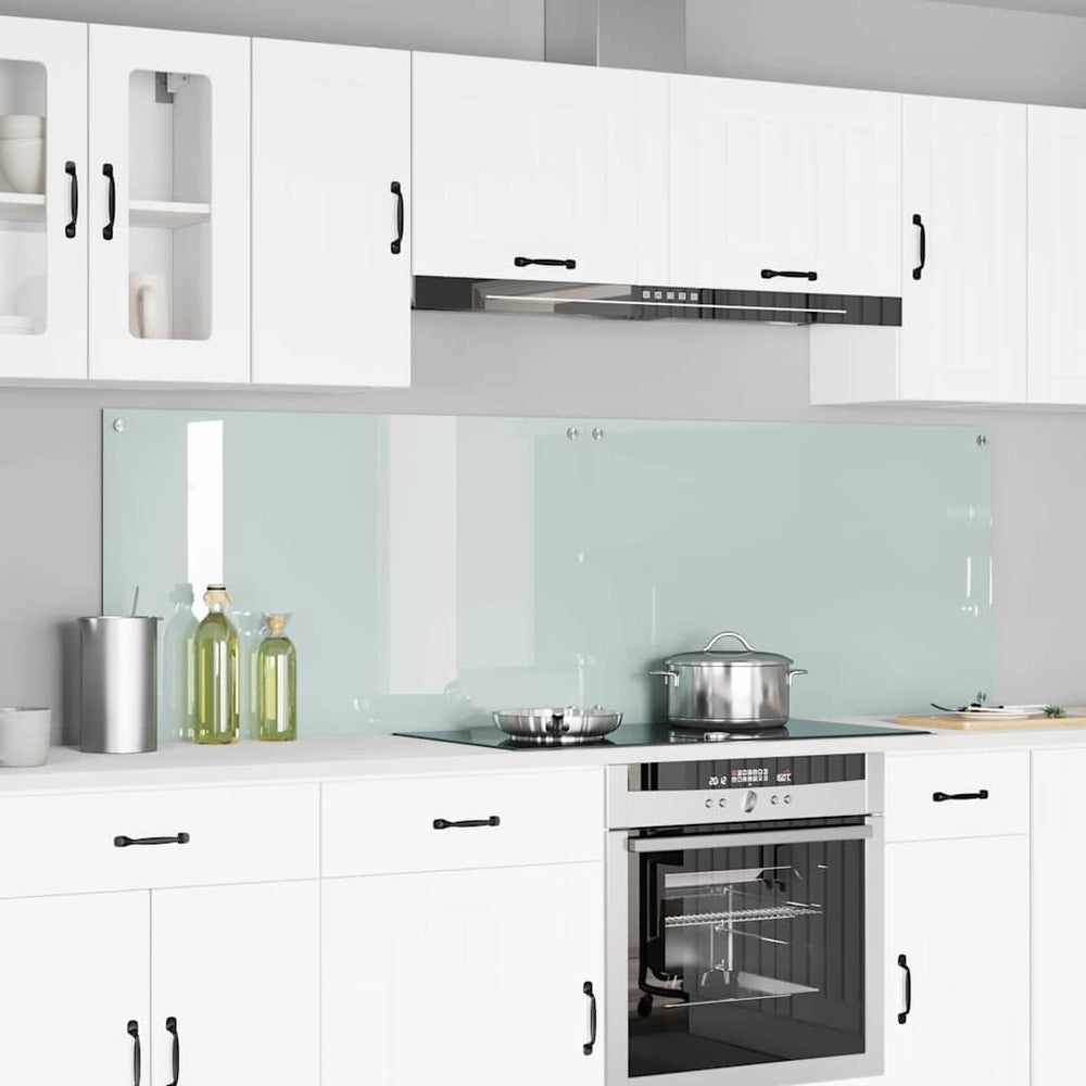Vidaxl keuken achterwand 2 pcs wit 100 x 60 cm gehard glas